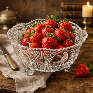 Hofbauer "Byrdes Collection" Lead Crystal Footed Bowl